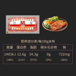 万威客 猪肉培根 烟熏培根片 轻食早餐西餐披萨儿童烤肉三明治手抓饼 【平价|无卡拉胶】精选培根120g*4