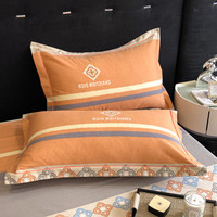 腾泰 枕套一对装2025新款纯棉100全棉磨毛枕头套家用48X74cm枕芯套男女