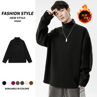 东方骆驼 德绒半高领长袖T恤男2025秋冬季加绒打底衫内搭体恤上衣