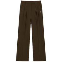 Teenie Weenie小熊2024年夏季捏褶直筒裤长裤休闲裤宽松时尚女 军绿色 165/M