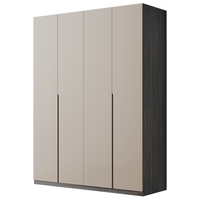 QuanU 全友 家居 衣柜卧室极简风模块化收纳智能感应灯平开门储物柜子DG10010 四门衣柜