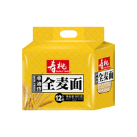 寿桃牌 非油炸 方便速食 好面天天煮（12个家庭装）全麦面 900g