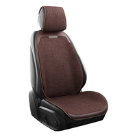 嘉柏兰汽车坐垫亚麻半包围坐垫四季通用坐垫通风透气舒适座椅套座套车垫 摩卡棕-舒适透气【五座全车】