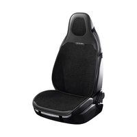 嘉柏兰汽车坐垫亚麻半包围坐垫四季通用坐垫通风透气舒适座椅套座套车垫 神秘黑-舒适透气【前排双座】