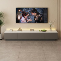 米客米家 电视柜落地灰色+白大理石纹 组装（自行组装）