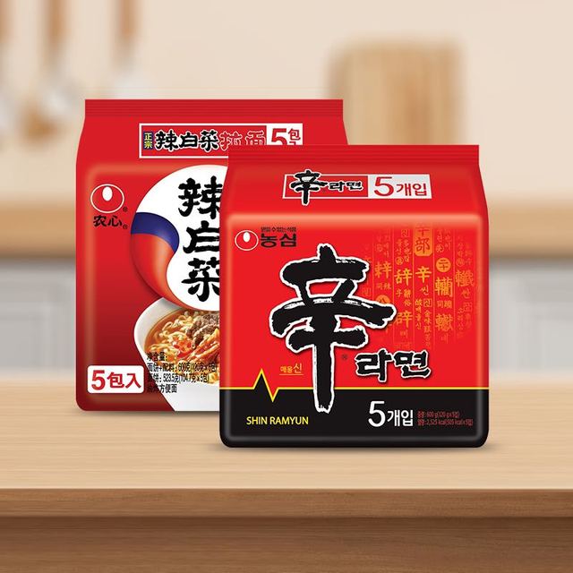 88VIP：农心 韩国韩式辣白菜辛拉面多连包泡面速食夜宵泡菜方便面拉面速食