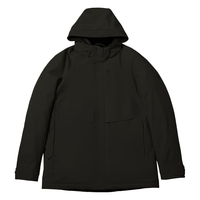 威可多(VICUTU)羽绒服男冬三防保温商务鹅绒服VES23472105 黑色 170/88A