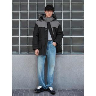  GXG 撞色拼接 男士羽绒服