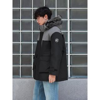  GXG 撞色拼接 男士羽绒服