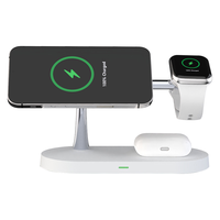 MOYIEAKAN 无线充电器15W快充 苹果iPhone15/14/13 Pro Max耳机12手机手表iwatch S6/7/8/9代底座充电支架