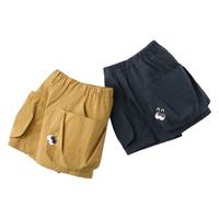 齐齐熊 cicibear男童短裤工装休闲裤夏装宝宝裤子2024薄款五分裤中小童 姜黄色 80cm