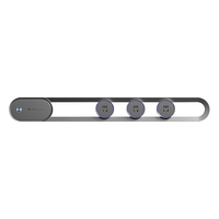 优必克翡冷翠款磁吸轨道插座全新设计可移动插座厨房卧室餐边柜明装滑轨插座高端艺术插座 壁挂灰色550mm+3粒适配器