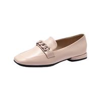 ecco 爱步 安妮方头系列 女士包头软底粗跟浅口单鞋 208513 裸粉色 38