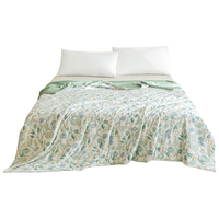 京东京造100%全棉印花夏被 A类夏凉被可机洗空调被子 月光洋槐1.5x2米