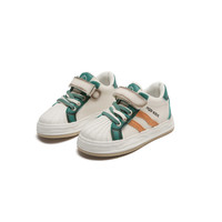 马骑顿 童鞋秋季儿童时尚防滑板鞋男童跑步鞋中大童高帮休闲鞋女童 米绿 28