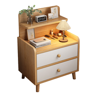 旻昱床头柜简约现代卧室小型迷你床边柜出租房用小柜子简易床头置物架 【单抽】胡桃色33*26*60直落地款