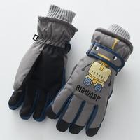 大黄蜂 儿童滑雪手套防水户外手套带束口防寒运动骑行手套