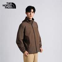 北面（The North Face）男款外套秋季户外徒步越野运动休闲防风衣防泼溅连帽夹克8ENF 棕色 L 175/100A