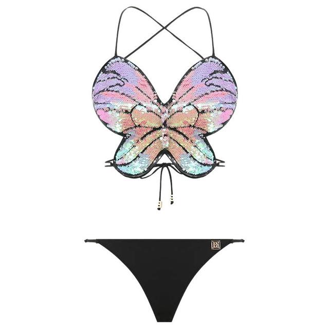 范德安 BE范德安时尚系列2024女士比基尼罩衫开衩 蝴蝶性感度假沙滩