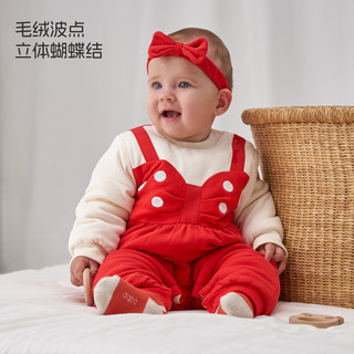 aqpa婴儿秋冬棉服连体衣哈衣夹棉保暖【连体棉服集合】 红樱兔园