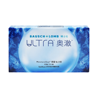 博士伦奥澈ultra硅水凝胶隐形眼镜月抛3片装近视高度数透明片 奥澈月抛3片 225度