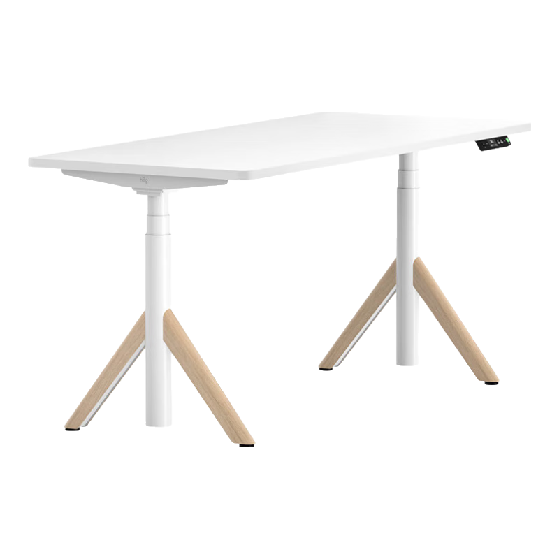 9am电动升降桌Robin系列 米家智能AI联动家用可升降电脑桌办公桌 【Robin Pro AI版+屏风】Enf级白色 160*70cm【含电源线收纳篮】