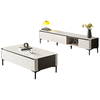 QuanU 全友 DW1181 简约钢化玻璃茶几电视柜组合