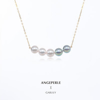 天使之泪18k金淡水珍珠项链女Y字链吊坠设计款时尚搭配圣诞 通体18K金【真多麻+淡水】7-8mm