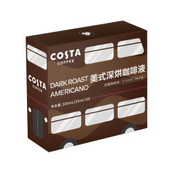 COSTA 咖世家 咖世家超浓美式深烘咖啡浓缩液冷萃液美式黑咖啡原液拿铁33ml 1盒