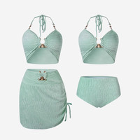 乐卡利 泡温泉女游泳分体性感海边沙滩度假泳衣