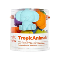 Bright starts【美国kids2】软胶积木 可啃咬婴幼儿洗澡玩具 宝宝启蒙早教 彩色数字+动物园一套