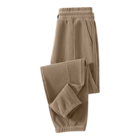 真维斯休闲长裤男春秋季男士雪尼尔束腿裤男生宽松大码垂感灯芯绒裤子 【束腿款】咖(ZS纯色） 5XL