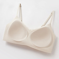 芬腾内衣女【提拉轻聚拢】无尺码蕾丝薄款奶皮无钢圈无痕美背心式文胸 浅粉 均码