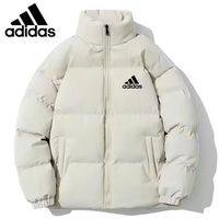 adidas Y-3阿迪达斯三叶草冬季棉服加厚立领百搭宽松棉衣