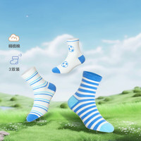 爱慕儿童爱慕儿童袜子三件包柔软高弹舒适男女孩网眼短袜三件包 男(网眼)-足球 5-8岁 20(脚长18-20cm)