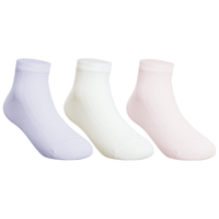爱慕儿童爱慕儿童袜子三件包柔软高弹舒适男女孩网眼短袜三件包 女网眼(粘纤+氨纶)-素色 10岁以上 24(脚长22-24cm