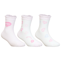 爱慕儿童爱慕儿童袜子三件包柔软高弹舒适男女孩网眼短袜三件包 女(网眼)-爱心 4-6岁 18(脚长16-18cm)
