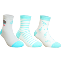 爱慕儿童爱慕儿童袜子三件包柔软高弹舒适男女孩网眼短袜三件包 男(网眼)-恐龙对战 5-8岁 20(脚长18-20cm)