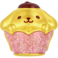 潮宏基布丁狗足金黄金转运珠女串珠送女友生日礼物 蛋糕布丁狗单串珠