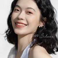 999纯银耳针满天星珍珠耳钉女轻奢高级感耳环2025耳饰