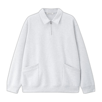 佐丹奴设计师款卫衣男新款双面布双口袋翻领半拉链上衣男18025804