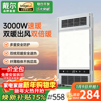 戴尔 浴霸照明换气集成吊顶双电机 3000W