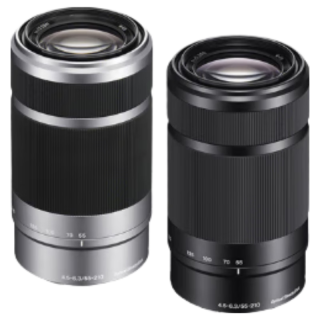 索尼 E 55-210mm F/4.5-6.3 OSS 镜头 APS-C画幅远摄大变焦微单相机镜头 E卡口 SEL55210 黑色