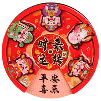 泰姆仕财神爷旋转冰箱贴新年旋转卡通磁吸贴国潮文创纪念品创意转盘贴