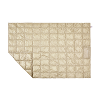 君羽羽绒毯办公室午睡毯 空调毯 沙发盖毯羽绒披肩800蓬白鹅绒 浅棕 160*100cm（充绒45克）