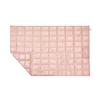 君羽羽绒毯办公室午睡毯 空调毯 沙发盖毯羽绒披肩800蓬白鹅绒 白桃色 160*100cm（充绒45克）