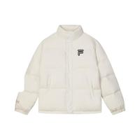 FILA FUSION斐乐潮牌款羽绒服时尚宽松立领男女装上衣 麦乳色-BG 190/108A/XXXL