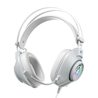 iKF G11游戏耳机头戴式有线耳机USB带麦电竞FPS7.1声场听声辨位三角洲电脑无畏契约  赛博灰