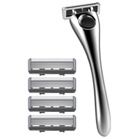  Apache/阿帕齐 手动剃须刀+刀架+刀头+底座+须泡  1刀架4刀头+底座+须泡