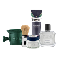  PRORASO/博拉索 芦荟维生素 剃须膏须后乳套装 起泡刷 起泡碗  五件套
